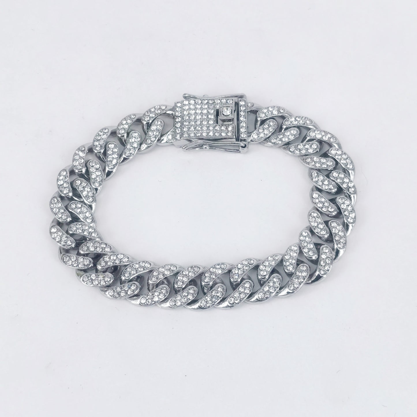 Alloy men's Cuban chain full of diamonds high quality