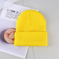 Plain knitted hat winter wool hat hat men and women warm hat