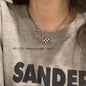 European and American style fashion double-layered love necklace for women splicing cold style women's hip-hop long sweater sweater chain ins trend