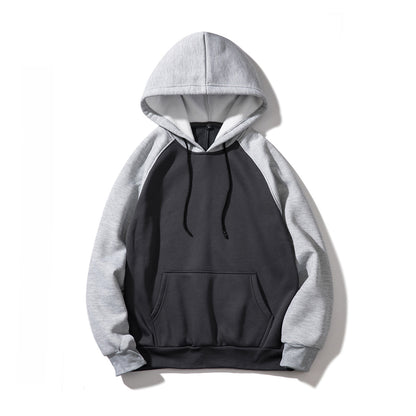 Oversized long-sleeved hooded sweatshirt