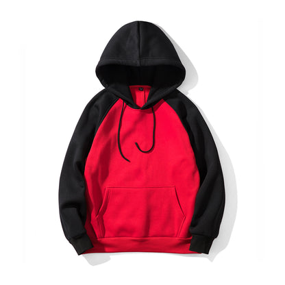 Oversized long-sleeved hooded sweatshirt