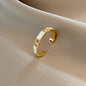 European and American ins style open ring women's high-end personalized pearl index ring niche design hand jewelry