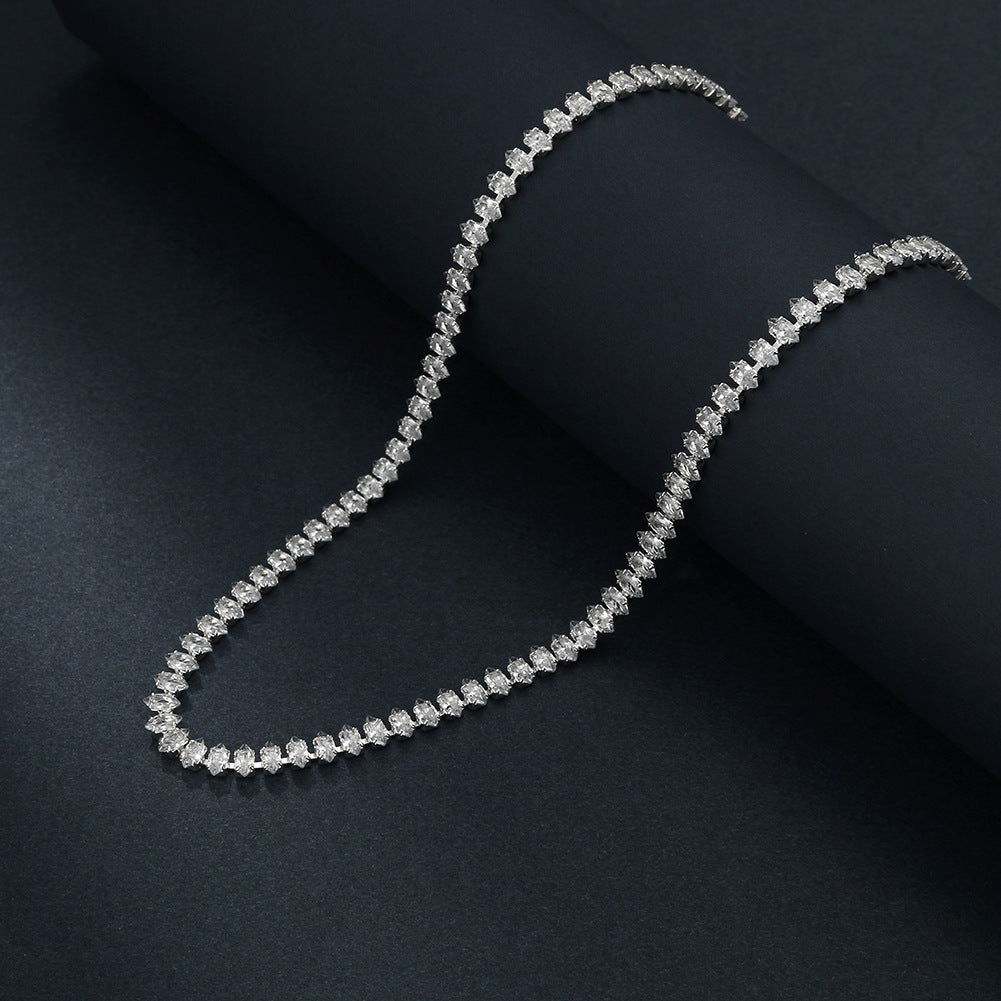 Bridal necklace earrings bracelet three piece set