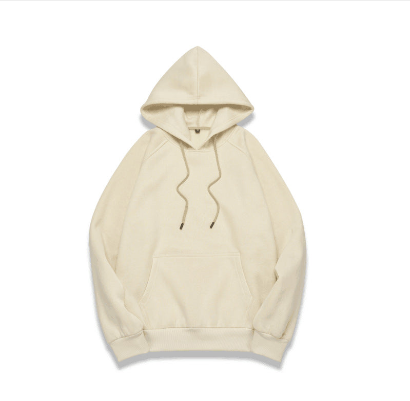 Oversized long-sleeved hooded sweatshirt