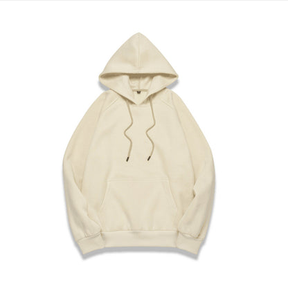Oversized long-sleeved hooded sweatshirt