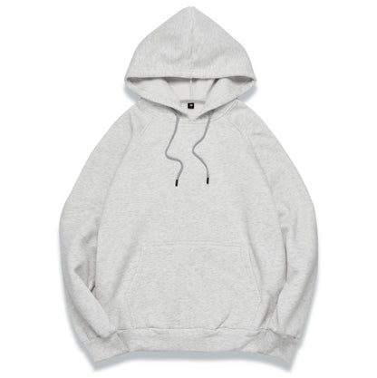 Oversized long-sleeved hooded sweatshirt