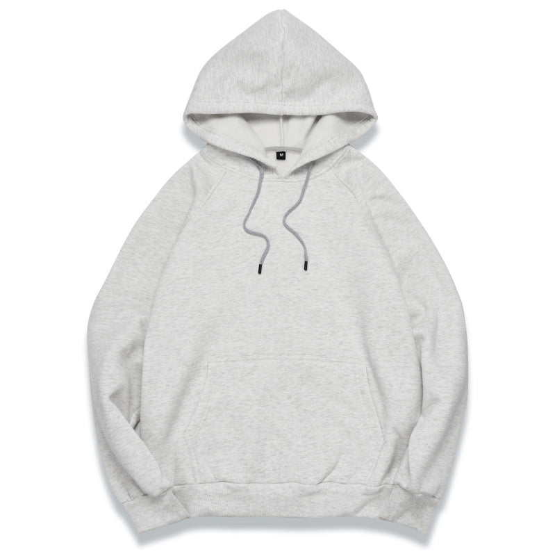 Oversized long-sleeved hooded sweatshirt
