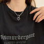 European and American style fashion double-layered love necklace for women splicing cold style women's hip-hop long sweater sweater chain ins trend