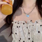 European and American style fashion double-layered love necklace for women splicing cold style women's hip-hop long sweater sweater chain ins trend