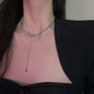European and American style fashion double-layered love necklace for women splicing cold style women's hip-hop long sweater sweater chain ins trend