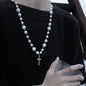 European and American style fashion double-layered love necklace for women splicing cold style women's hip-hop long sweater sweater chain ins trend