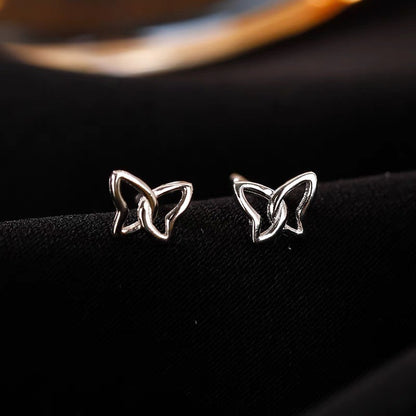Female student's niche simple design earrings