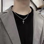 European and American style fashion double-layered love necklace for women splicing cold style women's hip-hop long sweater sweater chain ins trend
