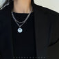 European and American style fashion double-layered love necklace for women splicing cold style women's hip-hop long sweater sweater chain ins trend
