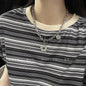 European and American style fashion double-layered love necklace for women splicing cold style women's hip-hop long sweater sweater chain ins trend