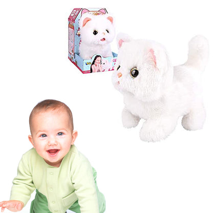 Electric Kitty Plush Toy Simulation Cat Walking Cry Pet Plush Toy Girl Toy Doll