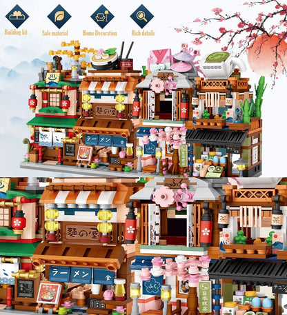 Building Blocks Set Of 4, Kids Mini Building Blocks Kit, 1608 Pieces Japanese House Building Set Gift, Suitable For Kids Girls And Boys Aged 6-12, No Shipping On Weekends
