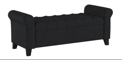 HAYES ARMED STORAGE BENCH