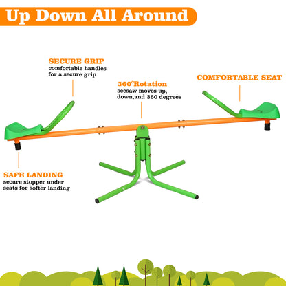360 Degree Rotating Outdoor Children's Rotating Seesaw