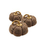 Set Of 3, 8.3x8.3x5.5 Brown Pumpkin, Pumpkin Ornament Decor For Holiday Harvest Festival Fall Festival  Thanksgiving