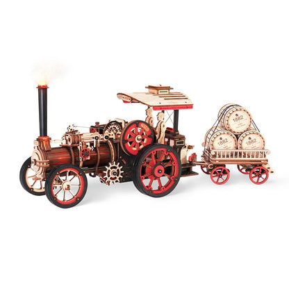 ROKR Steam Engine Mechanical 3D Wooden Puzzle, Only Supports TK And Independent Website Platforms