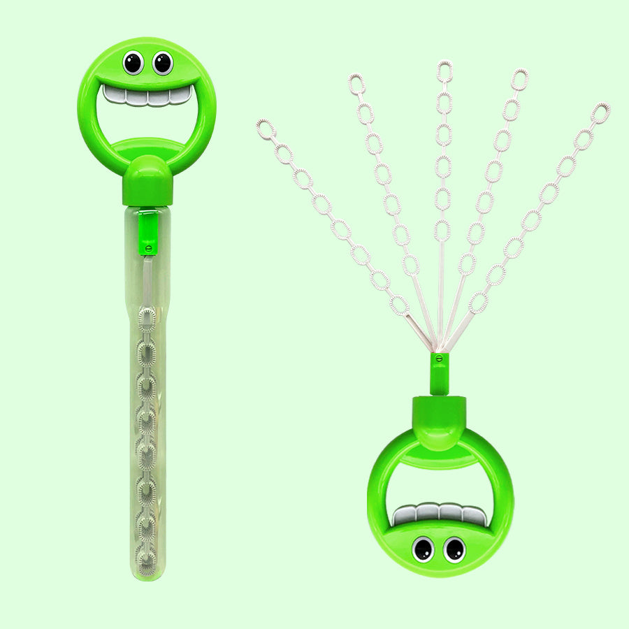 Cute Smiling Face Retractable Children's Bubble Stick