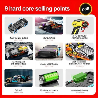 4WD Racing Car 30KM-H High Speed Car 2.4G Remote Control Drift Car Truck US