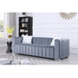 A Modern Channel Sofa Take On A Traditional Chesterfield,Black Color,3 Seater