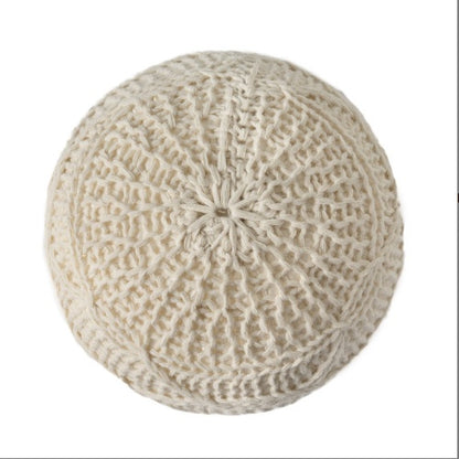 Malibu Knitted Wool 20 X 20 Round Pouf
