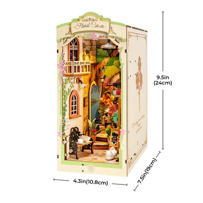 Rolife Floral Corner DIY Book Nook Shelf Insert Kit, Only Supports TK And Independent Website Platforms