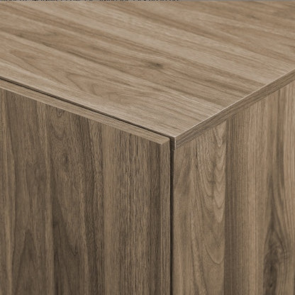 Mid-Century Modern 3-Drawer Low TV Stand For TVs Up To - Slate Grey