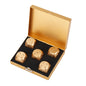 5pcs Aluminium Alloy Table Game Poker Games Dices Set with Storage Box (Silver Square Box)