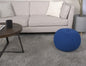 Bordeaux Knitted Cotton Round Pouf, Yellow
