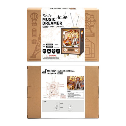 Rolife Sunset Carnival DIY Music Box 3D Wooden Puzzle, Only Supports TK And Independent Sites