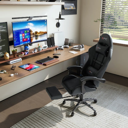 4supply Ergonomic Gaming Chair In Breathable PU Leather With High-density Foam Cushions