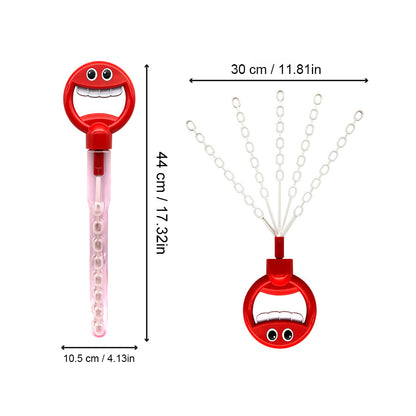 Cute Smiling Face Retractable Children's Bubble Stick