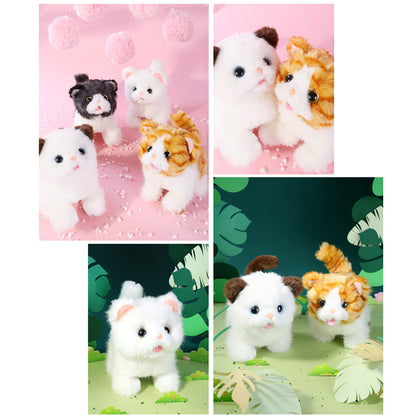 Electric Kitty Plush Toy Simulation Cat Walking Cry Pet Plush Toy Girl Toy Doll