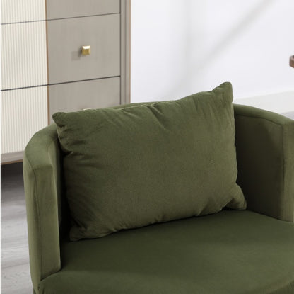 Upholstered Bucket-shaped Dining Chair With Ottoman