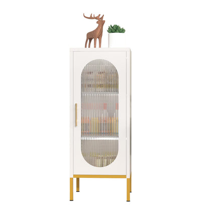 Fluted Glass Door Cabinet