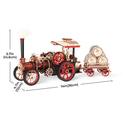 ROKR Steam Engine Mechanical 3D Wooden Puzzle, Only Supports TK And Independent Website Platforms