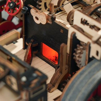 ROKR Steam Engine Mechanical 3D Wooden Puzzle, Only Supports TK And Independent Website Platforms