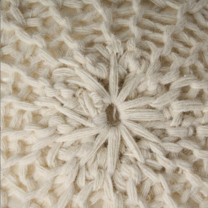 Malibu Knitted Wool 20 X 20 Round Pouf