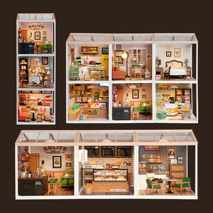 Rolife Leisurely Cheers Bar DIY Plastic Miniature House, Only Supports TK And Independent Website Platforms