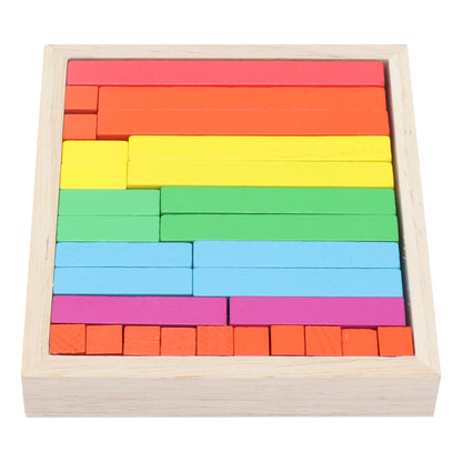 Wooden Counting Sticks Colorful Cuisenaire Rods Individual Kit for Children Counting Homeschool Supplies