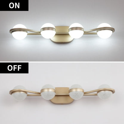 Modern Minimalist Gold Bathroom Vanity Light, 4 Bulb Acrylic Shade, Wall Mounted Decorative Lighting Fixtures For Bathroom Vanity Mirror Unavailable Platforms- Temu