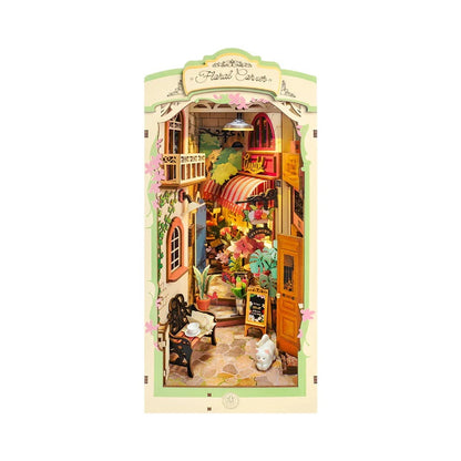 Rolife Floral Corner DIY Book Nook Shelf Insert Kit, Only Supports TK And Independent Website Platforms