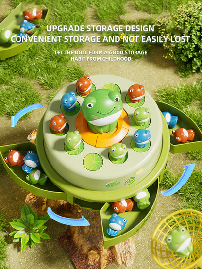 Bouncing Frog Capture Toy, Electric Launch Wheel, Training Interactive Education For Parent Child Intelligence