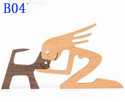 Wooden Office Desktop Nordic Ornament Decoration