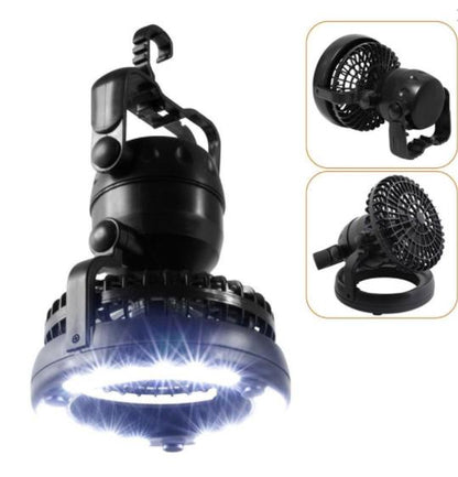 Portable LED Camping Lantern Light With Fan Flashlight Ceiling Fans For Outdoor Hiking Fishing Emergency Tent Lamp Night Light